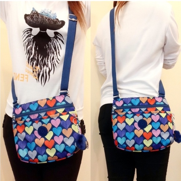 Kipling Handbags - Kipling Emmylou Multicolor Heart Crossbody Bag